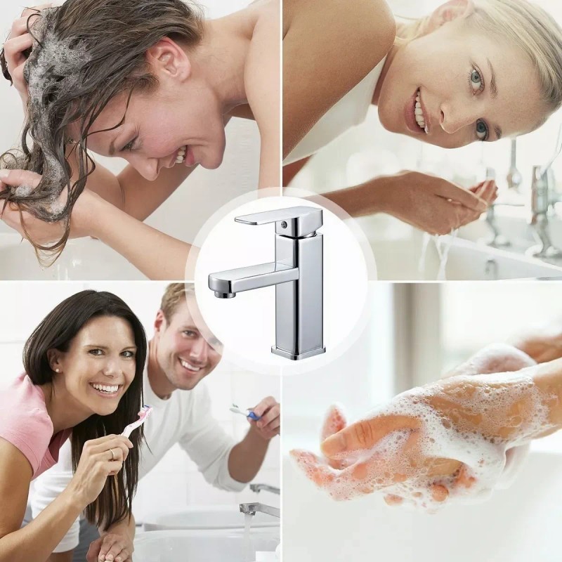 Viopy Llaves Para Lavabo Grifo De Acero Inoxidable Tapa Del