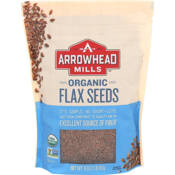 (Flax) - Arrowhead Mills Organic Flax Seeds, 470ml Bag