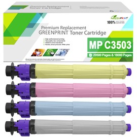 GREENPRINT 4 Colors Set MP C3003 C3503 C3004 C3504 Compatible Toner Cartridge High Capacity Code 841813 841816 841815 841814 for Ricoh MP C3003 C3503 C3004 C3504 Aficio Lanier Savin Series Printers