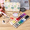 Sewing Kit with Leaf Case, Complete Threads and Needles Set,