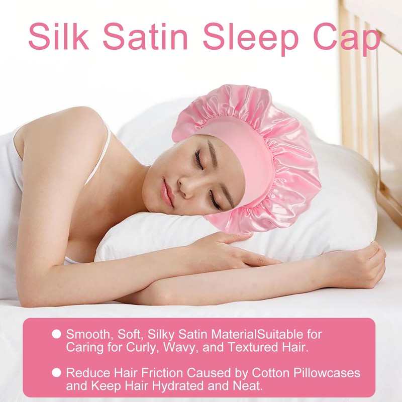 iLamvie Silk Bonnet,Satin Bonnet,Hair Bonnet For Sleeping,Bonnet,Soft And Comfortable Silk