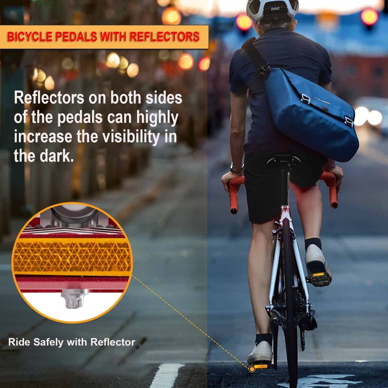 GEWAGE SPD Bicycle Pedals, 2-in-1 Double Function Flat and SPD