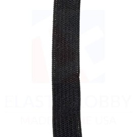 1/2" (13mm) Black Knitted Elastic - US Made 10 Yards