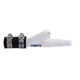 Watts Premier Universal Dishwasher / Drain Line to Garbage Disposal Adapter for Reverse Osmosis Systems, Push-In Fitting & Barb, Hose Coupler, Marine Stainless Steel Hose Clamps, No Drilling Required
