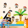 DaraBaby Vinil Decorativo Infantil Changos Barco Pirata Sala Estancia