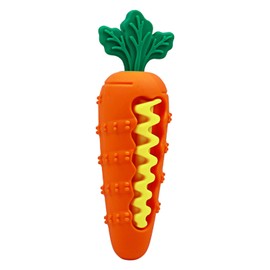 Kauspielzeug für Hunde | Quietschender Welpen-Kaufutterspender Spielzeug – bissfestes Karottenförmiges Design Welpenanreicherung Beißring für große, mittelgroße und kleine Hunde