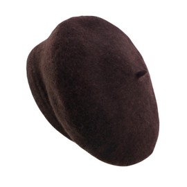 Classic French Beret for Women, Vintage Soft Stretchable Beanie, Lightweight and Elegant Solid Winter Hat, Universal Size (UK, Numeric, 7, 7 1/4, Brown)