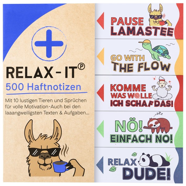 GLÜCKSGUT® 500 x Funny Sticky Notes | Gift for Office