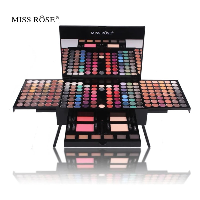 Miss Rose Set Sombra Rubor Contorno Paleta Maquillaje Larga