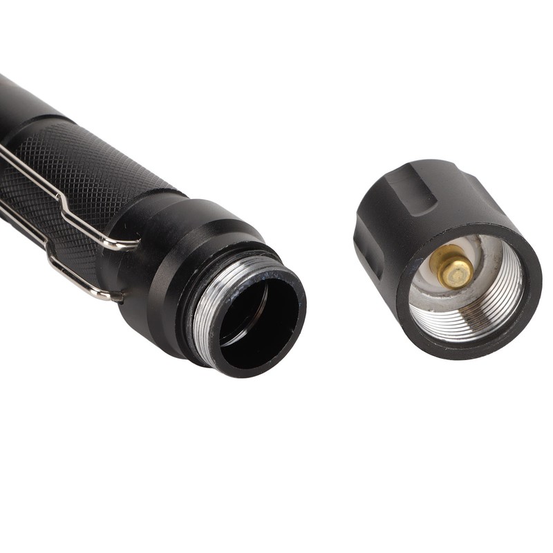 Camping Flashlight 5000LM Lengthened IPX5 Waterproof Anodized Black T6 Lamp