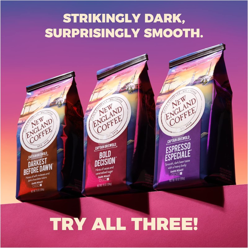 New England Coffee Bold Decision Dark Roast Ground Coffee, 10oz