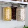 2 Pcs Mason Jar Organizer Space Saving Aluminum Alloy Kitchen