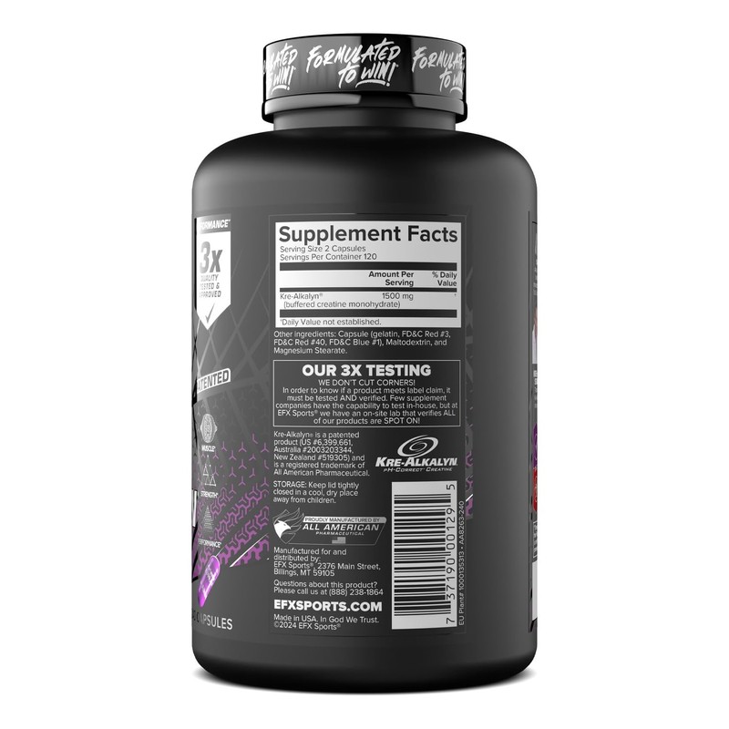 EFX Sports Kre-Alkalyn EFX | pH Correct Creatine Monohydrate Pill