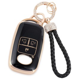 ZANEKO Key Case, Key Cover, Smart Key Case, Cute and High-Class Texture, Lightweight, Gold Black, gold black