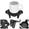 Sumnacon Cast Iron Teapot Warmer Dish Cups Heater Decorative Trivet