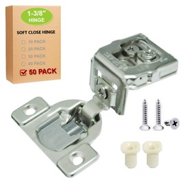 STIANC Face Frame Soft Close 105° Compact Kitchen Cabinet Hinge (1-3/8" Overlay, 50 Pack)