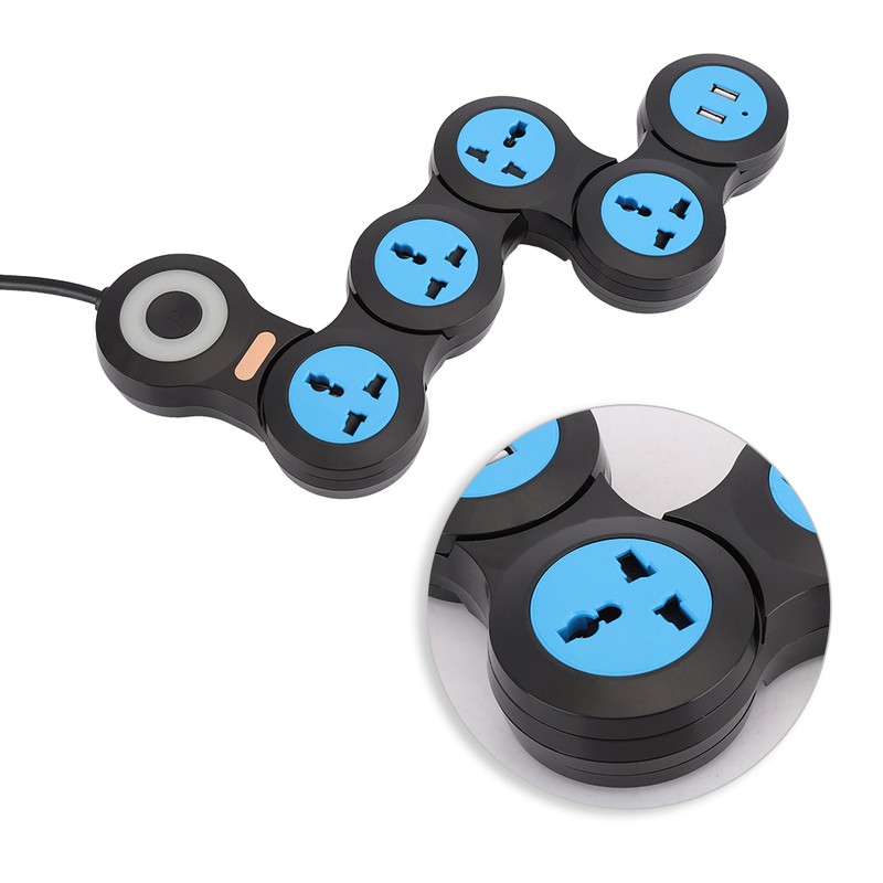 10A Multifunctional Power Strip Socket 5 Sockets Outlet with USB