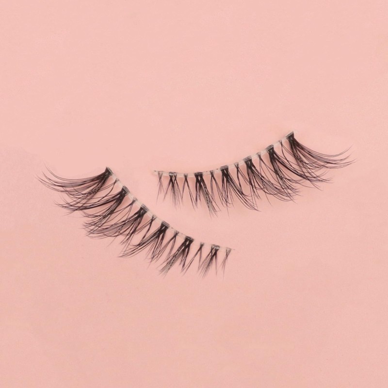 ZMaglorian Half Eyelashes Natural False Eyelashes Clear Band Pair Lashes