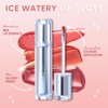 JUDYDOLL Ice Watery Lip Gloss- Long Lasting & Transfer-Proof, Infused