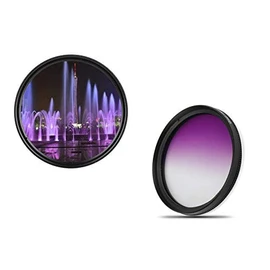 58 mm Professional Gradient Colour Filter Purple Colour Filter Graduated 58 mm dHD Digital