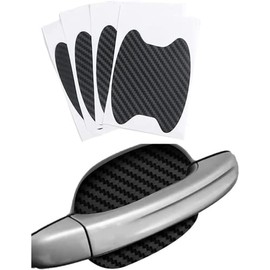 Stickers Wrap Protectores de Manijas Puerta Carro de Automóviles de Fibra de Carbono Alta Calidad Contra Agua (Fibra de Carbono)