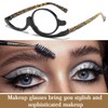 DWFEYOI Makeup Glasses, Rotating Single Lenses Makeup Glasses, Rotating Makeup