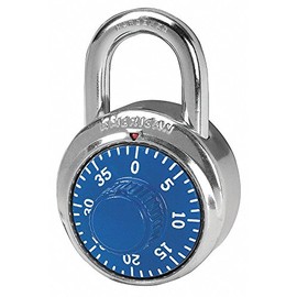 Combination Padlock, Center, Black/Silver