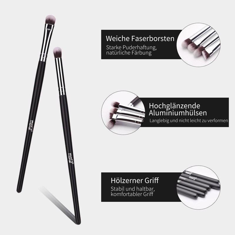 MSQ Eye Brush Set Rose Gold 4pcs Eyeshadow Set, Eyebrow