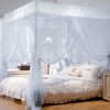 [Living Peace] Lace Curtain Type Bed Mosquito Net (150x200cm) (Indigo Blue)