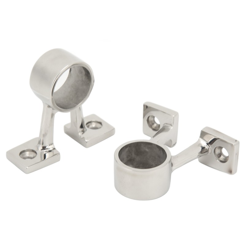 2Pcs Marine Boat Hand Rail Fitting Center Support Bracket Stanchion