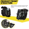 WENQI Fits 2006-2010 Lexus IS250 IS350 Smoked Fog Lights Bumper