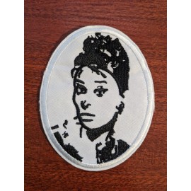 Unbranded Audrey Hepburn Patch Retro 50s Beauty Icon Embroidered Iron On Patch 3.5x4