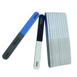 Karroy 20 limas de uñas de doble cara y pulidor para uñas naturales, limas de uñas para uñas acrílicas (D-Four Steps)