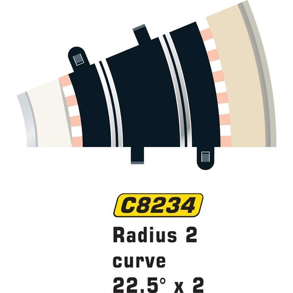 Scalextric C8234 Track Radius - 22.5 Degrees Curve
