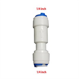 MALIDA 1/4 inch O.D. Tube Push Fit Quick Connect One Way Check Valve,for RO Reverse Osmosis Water Filtration Filter Systems,1pcs.