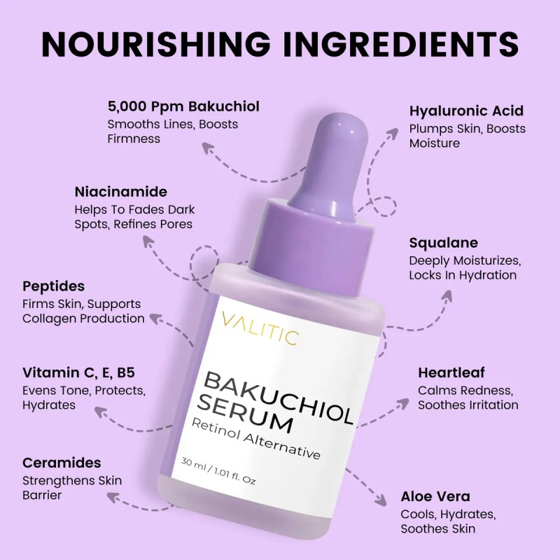 Bakuchiol Serum - Retinol Alternative Face Serum - Facial