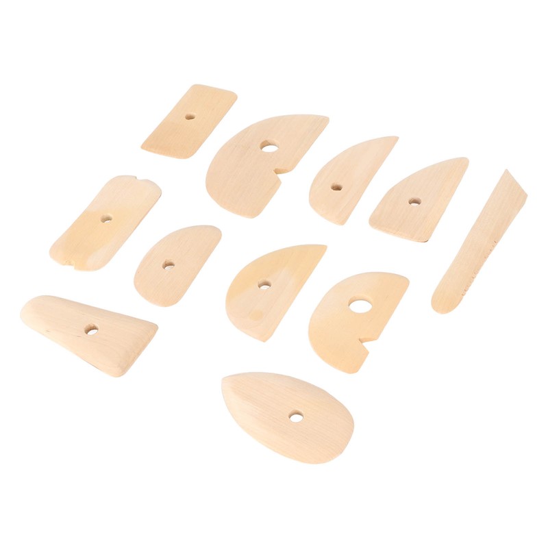 11pcs Pottery Trimming Tool Professional Wood Pottery Foot Shaper Tool