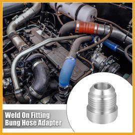 Partuto 4pcs Car 12AN Male Weld on Fitting Bung Hose Adapter Fuel Oil Replacement