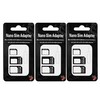 FLLAGG20 3 x SIM Card Adapter Set, SIM Adapter, Black,