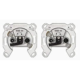 Kathrein ESD 44 Aerial Socket, Passage Type for BK and SAT (Pack of 2)