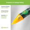 Greenlee GT-16 Adjustable Non-Contact Voltage Detector, 5V - 1000V AC,Green,