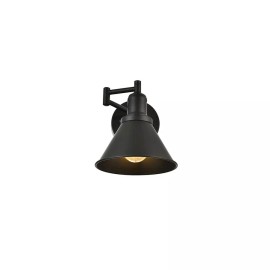 Elegant Lighting Living District Judson 1 Light Wall Sconce/Swing Arm, Black - LD7326W7BLK