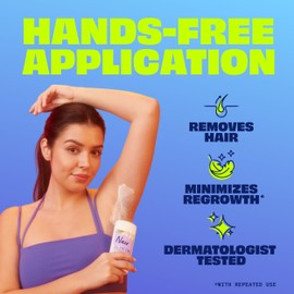 Nair Glide On Hair Removal Cream, Arm, Leg, and Bikini Hair Remover, Depilatory Cream, 3.3 Oz Stick