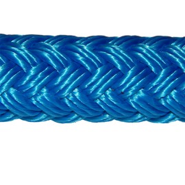 Samson EQ Braid Double Braid Polyester Yacht Rope 1/2" 8,300 lb. Tensile Colors: Blue, Black, Beige, Beige/White, Black with Blue tracer, Pink and Purple (Blue, 1/2" x 25 ft. Hank)