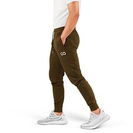 Contour Athletics Men's Joggers Cruise Sweatpants for Men with Zipper Pockets CA1003-MO Olive
