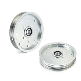 AUC10172 Deck Flat Idler Pulley Compatible with John Deere Z335E Z525 Z535M Z535R Z540 Z525E Z540M Z540R Replace# 15959 280-807 (2 Pack)