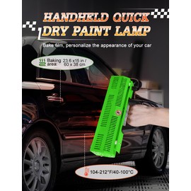 pakowin Handheld Infrared Paint Curing lamp, 1000w 110v Infrared Curing lamp for Automobile Paint Booths, Furniture