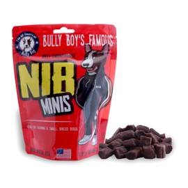 Bully Boys Mini Beef Training Nibs Dog Treats | Free from Wheat, Corn, Soy, or Gluten | USA Sourced Ingredients | with Smokehouse Beef | Made in Utah | 7 oz - 1 Pack