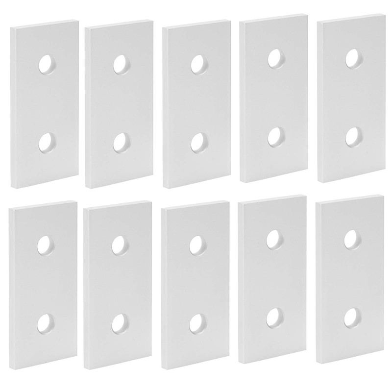 10Pcs Joining Plate Aluminum Flat Straight Brackets Connecting Reinforcement Vertical