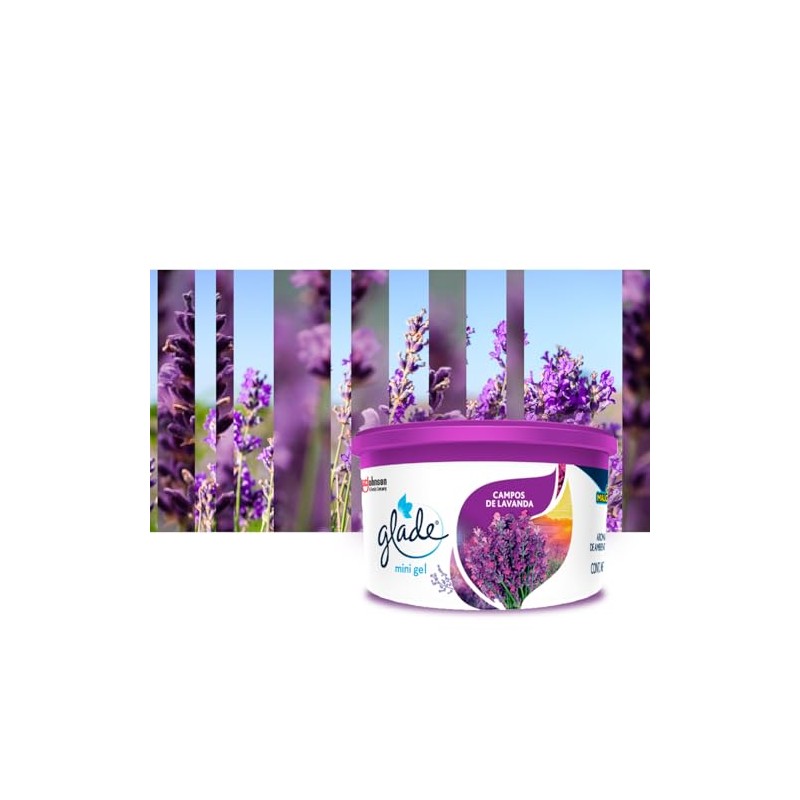 Glade Aromatizante para Hogar Mini Gel Aroma Campos de Lavanda,